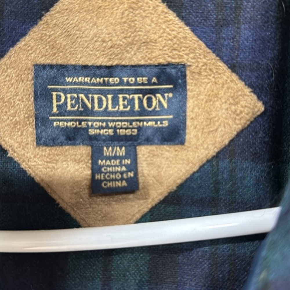 Pendleton Jacket Womens Medium Blue Deep Pile Fuzzy Sherpa Full Zip Teddy Fleece - Picture 4 of 6